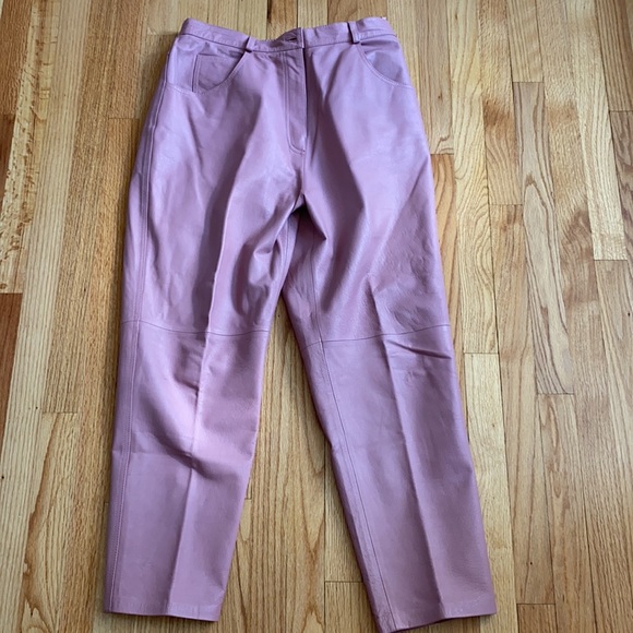 OOAK mauve lavender suit in leather by Venezia - Picture 7 of 12